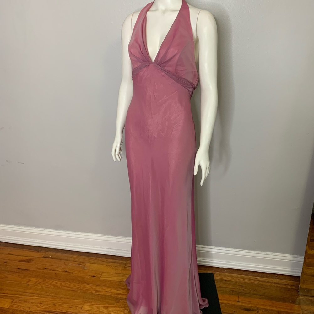 Formal evening gown | Passion pink chiffon
